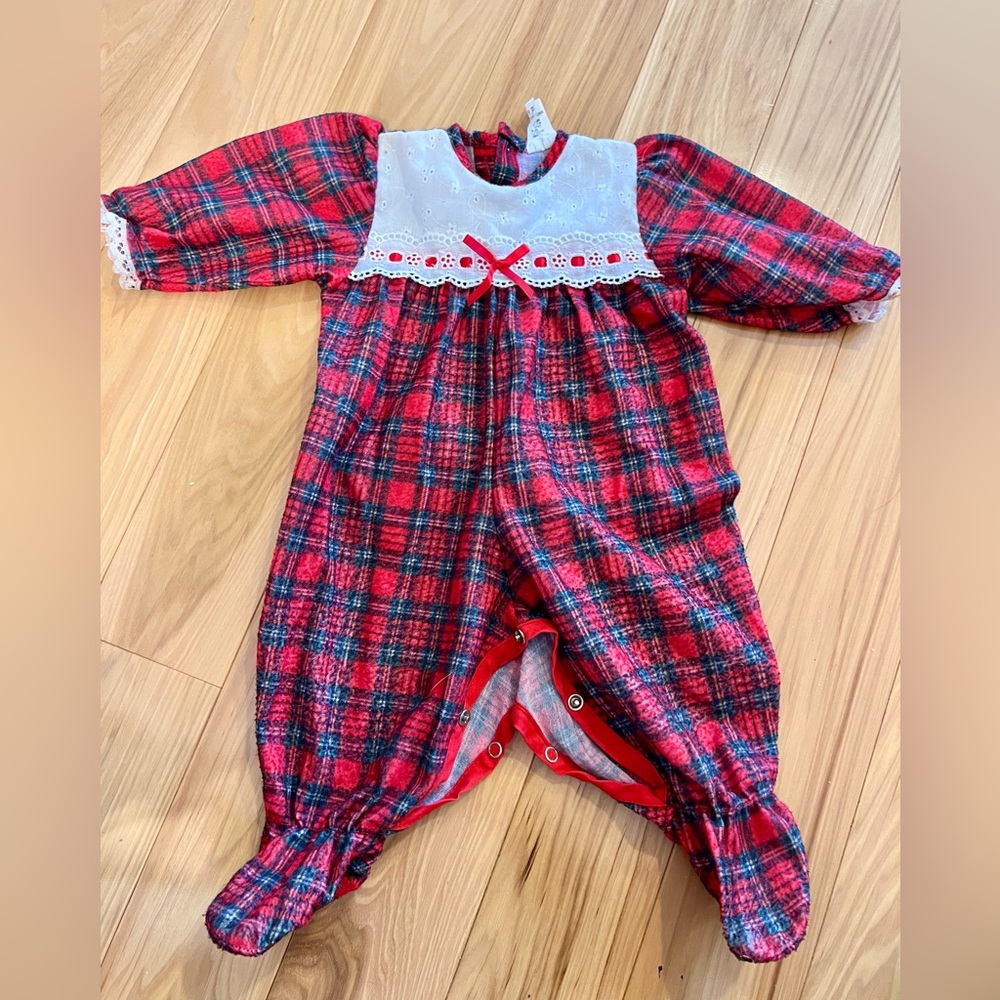 Plaid Red Kids Pajama Set